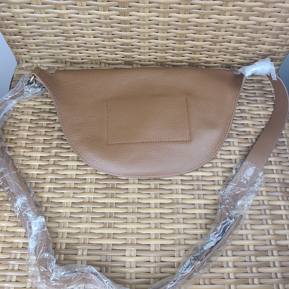 Banana Republic Factory Brown Leather Suede Crossbody Belt Bag - Picture 8 of 11